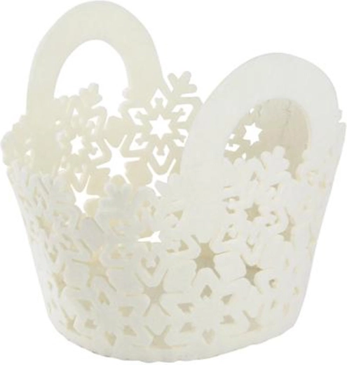 Filca Ziemassvētku groziņš Toro, balts, 15 cm