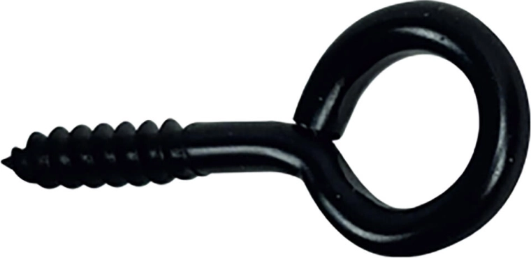 Closed eye with screw 18 × 50 mm, black (10 pcs)