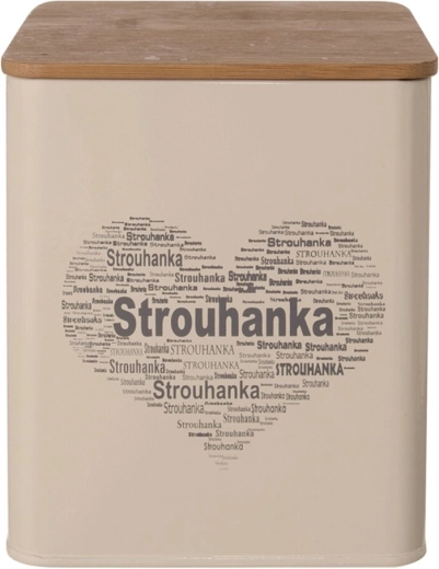 Dēļu kārba rīvmaizei ar koka vāciņu “Sirds”
