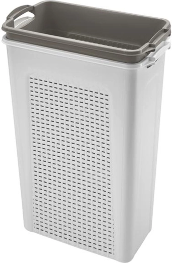 Plastmasas veļas grozs netīrajai veļai – komplekts 2×45 l, 44 × 26 × 58 cm