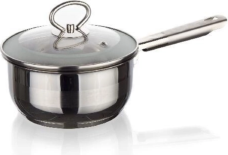 Nerūsējošā tērauda katliņš ar stikla vāku 16 cm, 1,5 l MATTE New Line indukcijai