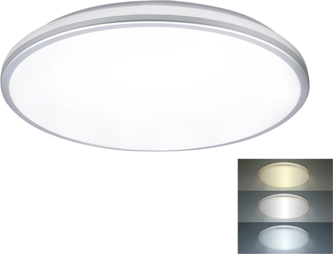 Solight apaļš LED griestu/sienas gaismeklis mitrām telpām IP54 24 W 2150 lm 3CCT 38 cm