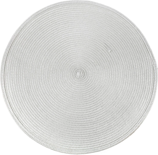 Round Plastic Placemat TONDO 38 cm Light Grey