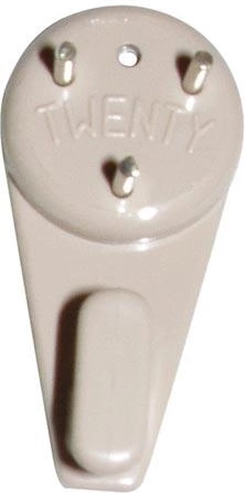 Universal Plastic Hooks TWENTY, light brown, 5 pcs