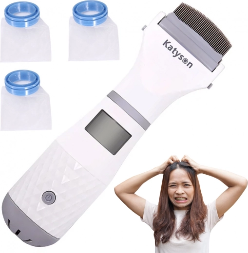 Electric comb and vacuum for lice and nits with filter