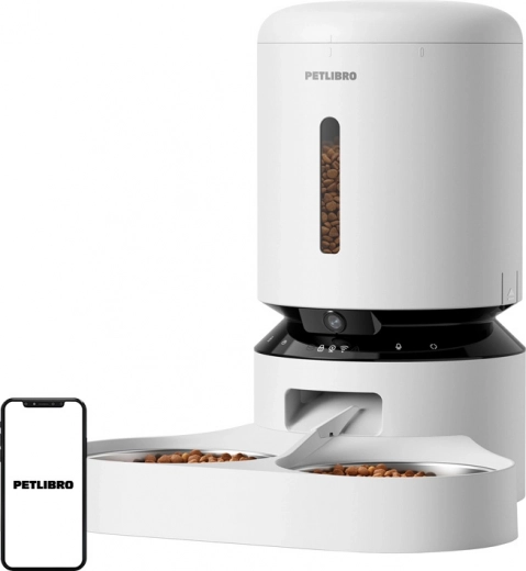 Automatic Petlibro Feeder with Camera and Dual Bowl