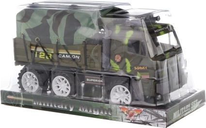 Militārā automašīna ar brezentu uz inerces piedziņu 23 cm