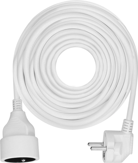 Solight pagarinātājkabelis ar savienotāju, 1 kontaktligzda, 10 m, balts