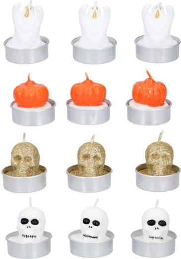 Tējas sveces Halloween – smaržu mikss, 3 gab.