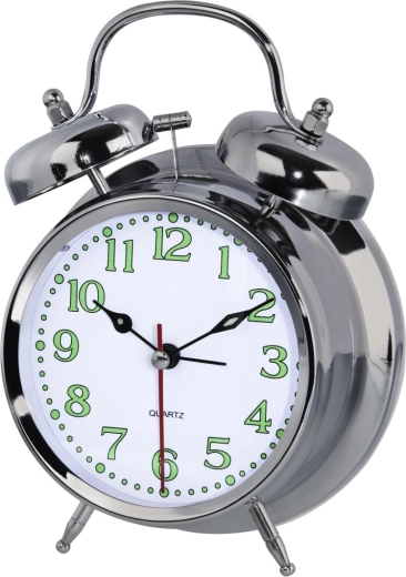 Retro Alarm Clock Nostalgia – Silver