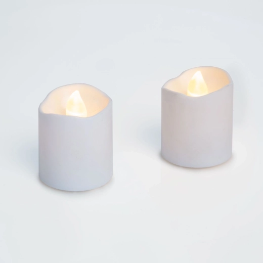 Balta LED svece - 1 gabals