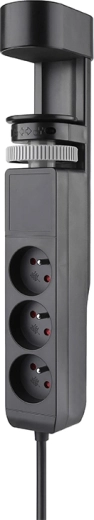 Solight pārnēsājama galda kontaktligzda 3× 230 V + USB-A/2× USB-C PD 20 W, 2 m, melna