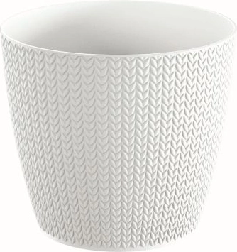 Puķu pods Wheaty 21,8 cm, balts