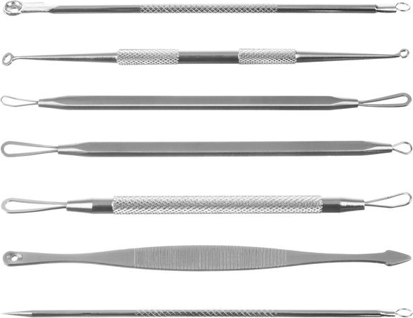 7 abpusēji instrumenti precīzai ādas attīrīšanai