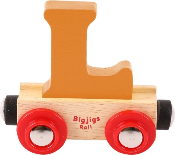 Bigjigs Rail koka vilciena vagoniņš ar burtu L