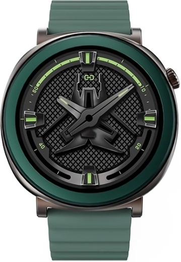 Aurora Smartwatch AMOLED with AI Calls – Green