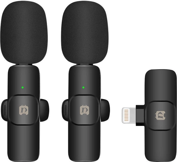 Bezvadu piespraužamais mikrofons PULUZ PU3150B Lightning priekš iPhone un iPad