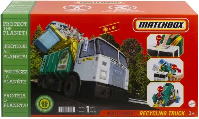 Matchbox atkritumu pārstrādes kravas auto ar efektiem (38 cm)