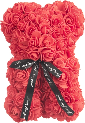 Lācītis no putu rozēm, sarkans, 20 cm
