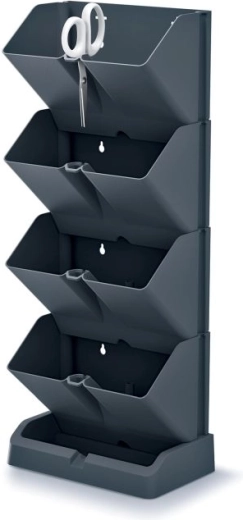 Vertical Planters with Herb Scissors MINI GARDEN, Anthracite
