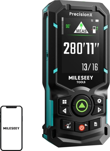 Mileseey S50 lāzera tālmērs ar zaļu lāzeru 120 m