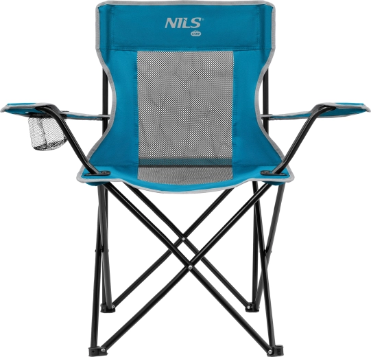 Salokāms tūristu krēsls NILS Camp NC3302 zili–pelēks
