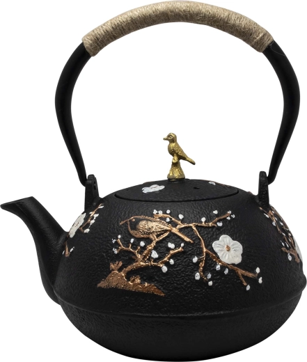 Cast iron teapot 1 L black