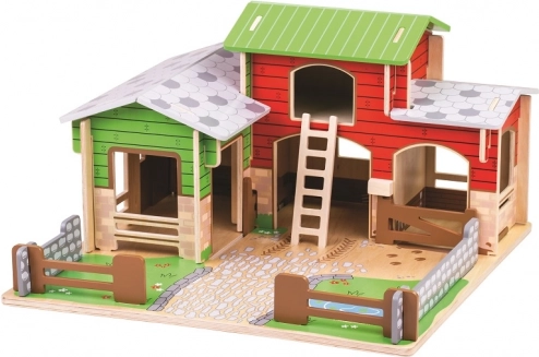 COBBLESTONE Wooden Farm Bigjigs Toys
