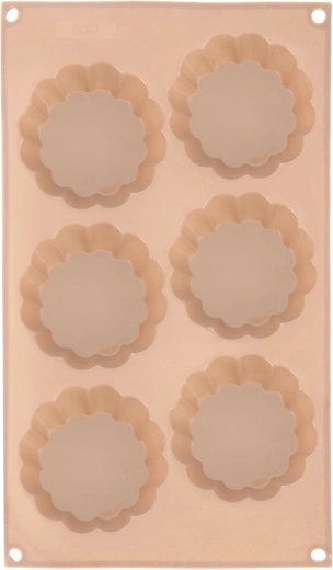 Silikona cepšanas forma ziediņiem, bēša 30 × 17,5 × 3 cm