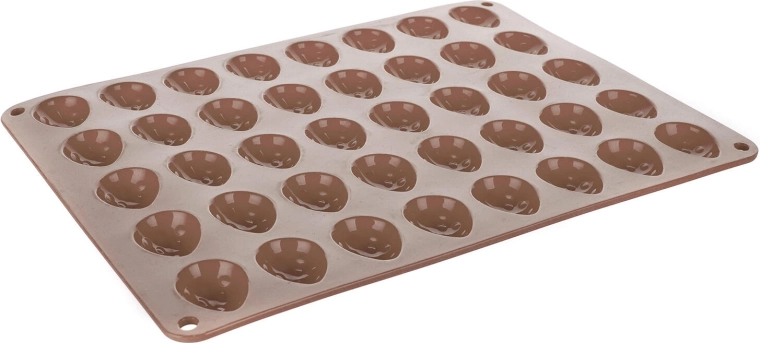 Silicone Nut Cookie Mold, 40 pcs, Brown