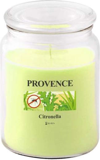 Aromātiskā svece stikla traukā ar citronellas aromātu PROVENCE 95 stundas