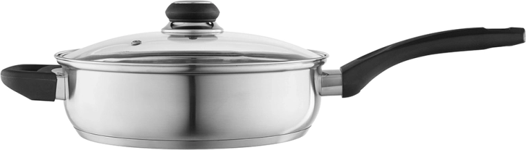 Altom Design Emilio stainless steel deep frying pan with lid 24 cm, 2.8 l