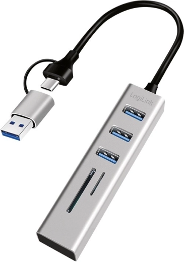 Divi savienotāji iepakojumā: USB‑C un USB‑A