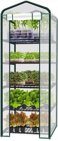 5 metal shelves for maximum use of space