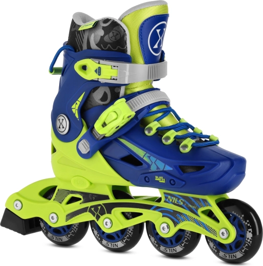 Bērnu regulējamas inline skrituļslidas NILS Extreme Blaze NA1055 – Zila
