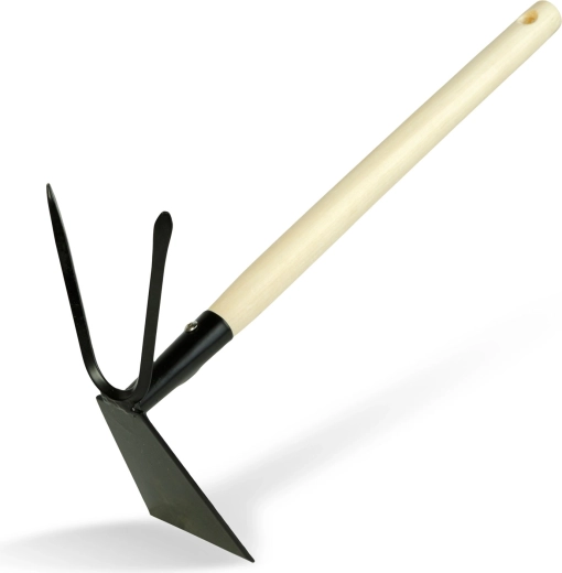 Dārza divfunkciju kaplis ar koka kātu, 50 cm