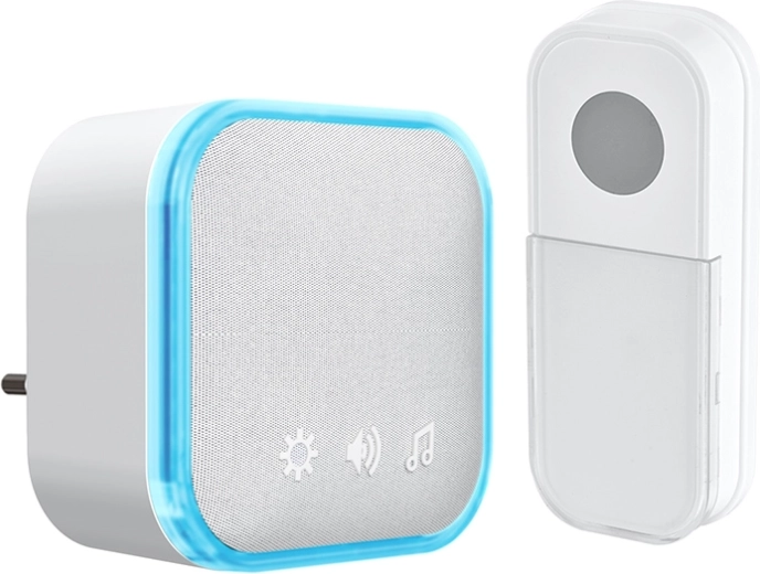 Solight wireless plug-in doorbell with 180 m range, white