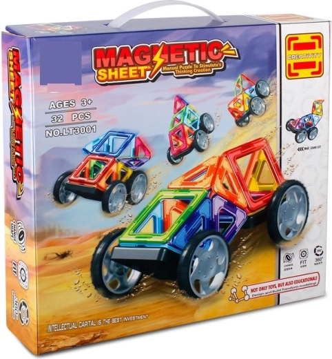 Magnētiskais konstruktors Magnetic Sheet – 32 detaļas