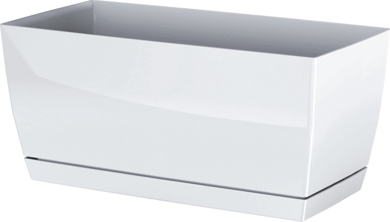 COUBI CASE P planter with saucer 29 cm white