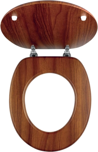 WC sēdeklis tumša ozola dekorā no finierēta MDF