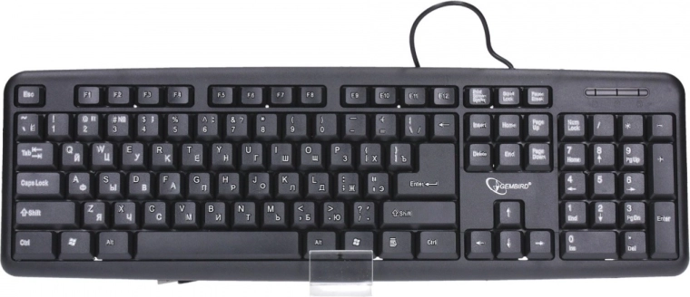 Standarta USB tastatūra ar kirilicu, melna