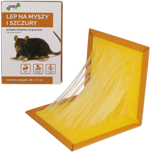 Līmes slazds pelēm un žurkām 24 × 17 cm
