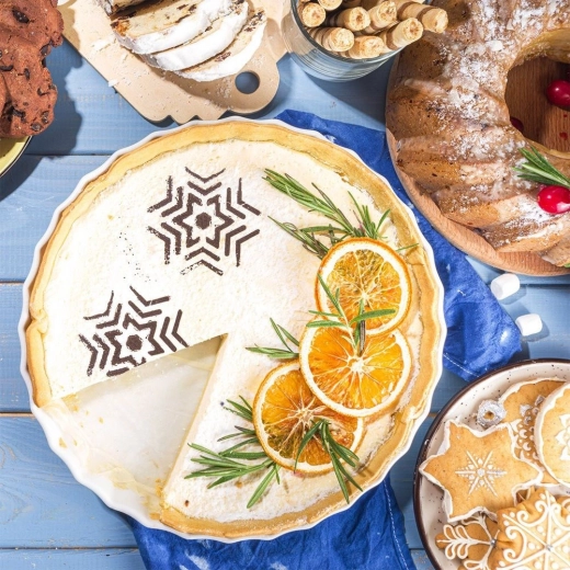 Perfect cappuccino and festive desserts