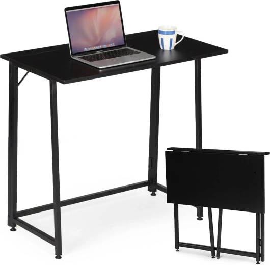 Saliekams rakstāmgalds MODERNHOME 80 × 45 cm, melns