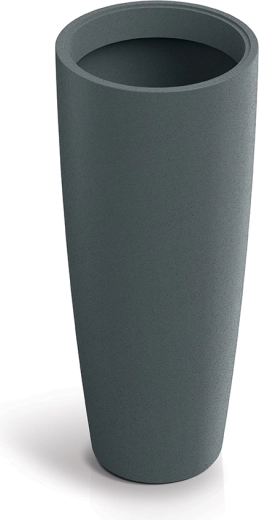 Puķu pods Molio round slim grafīta krāsā 38 cm