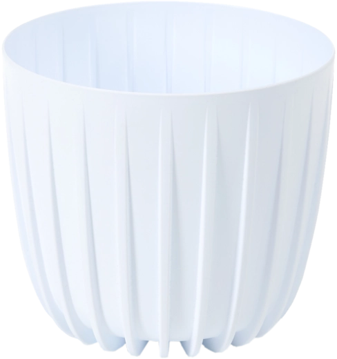 Zems puķu pods Mira 24 cm balts