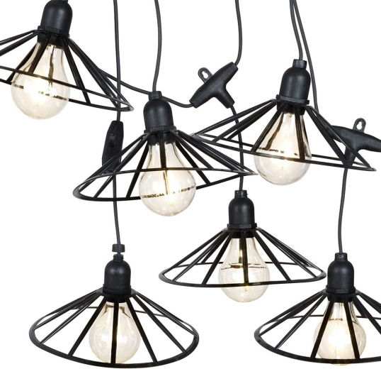 Dārza LED virtene 5,5 m ar 6 gaismām, taimeris, IP44