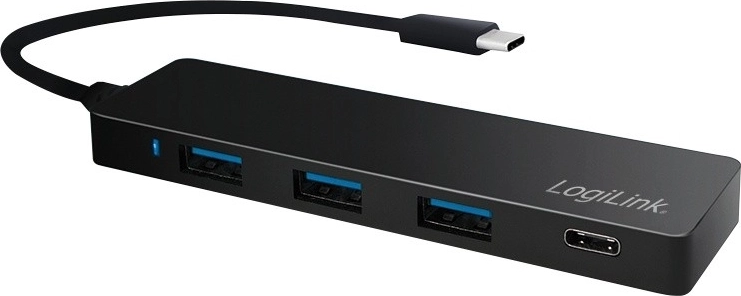 LogiLink ultra-slim 4-port USB-C hub 3.1, black