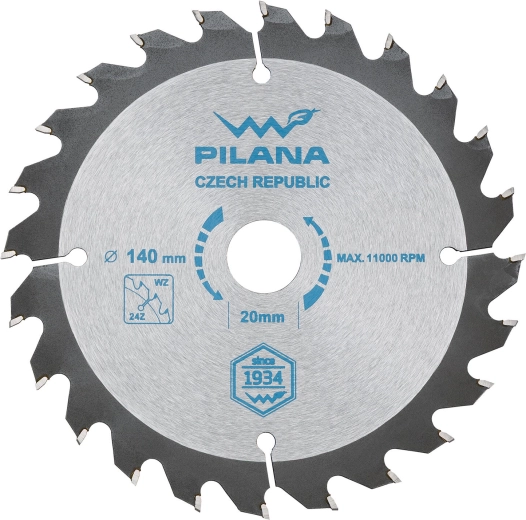 Zāģa disks PILANA SK 5255 WZ 140 mm, 24 zobi, 20 mm