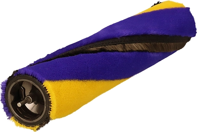 Combination of soft fibers and plush strips